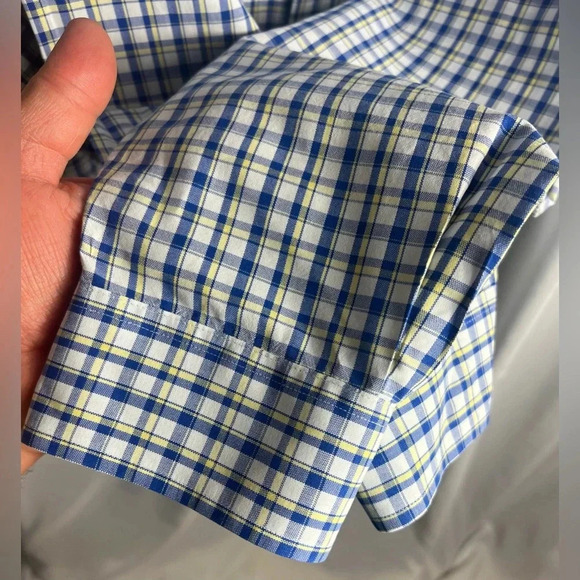 Roundtree & Yorke Men’s Button Down Plaid Size 2XB Cotton Long Sleeve - Picture 3 of 7